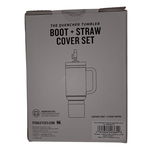 SOLD 3/$25 NEW Stanley Blue Boot and Straw Cover Set - Picture 2 of 6